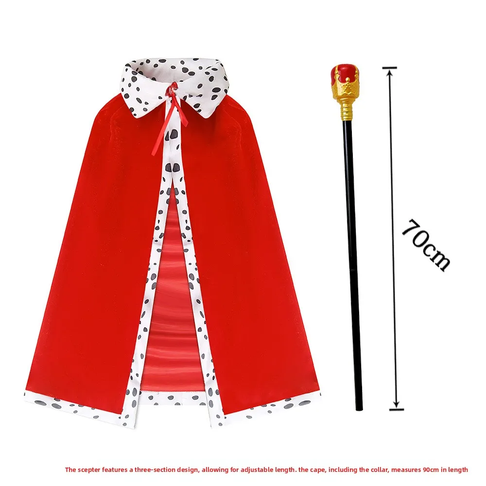 Loween King Túnica para adultos Príncipe Princ Manto Festival Baile de máscaras Disfraz de actuación Día del niño Príncipe Princ O...