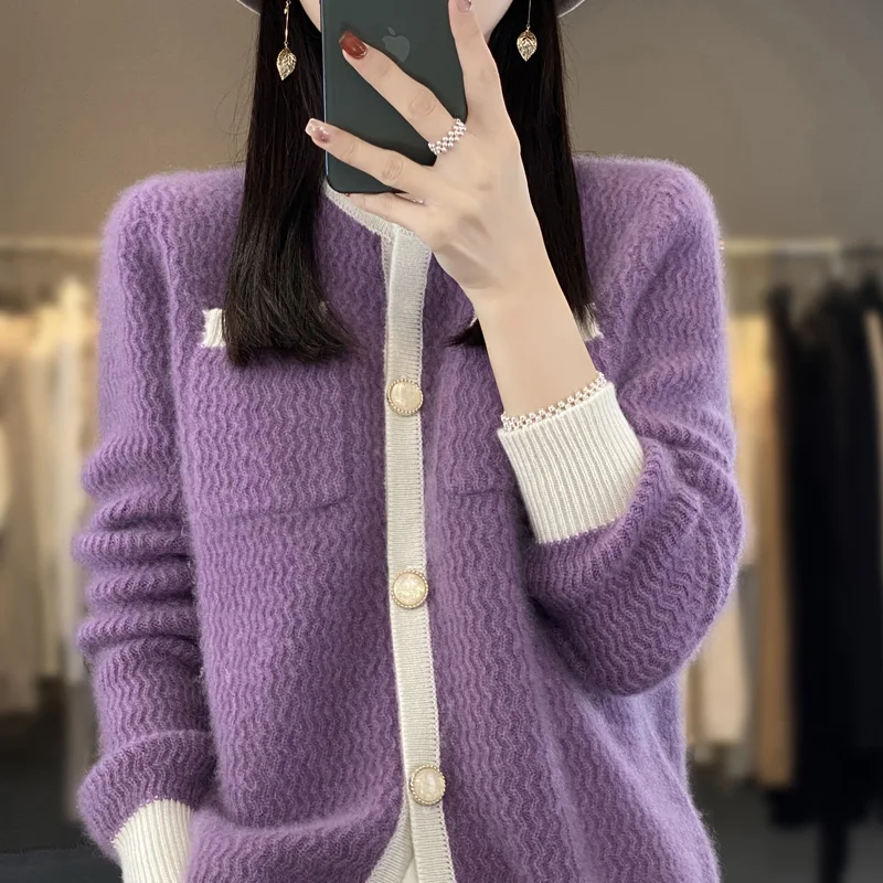 Knitted Cashmere Cardigans Sweaters Women Clothing Knitwears Wool Coat Cardigan Tops Winter Autumn Korean Fashion Jackets Luxury