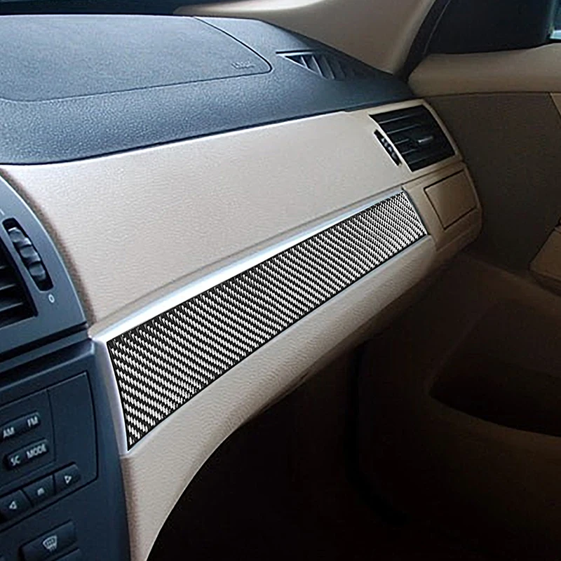 

Carbon Fiber For BMW X3 E83 2006-2010 Auto Console Co-Pilot Dashboard Trim Strips Decoration Cover Car Interior Accessories