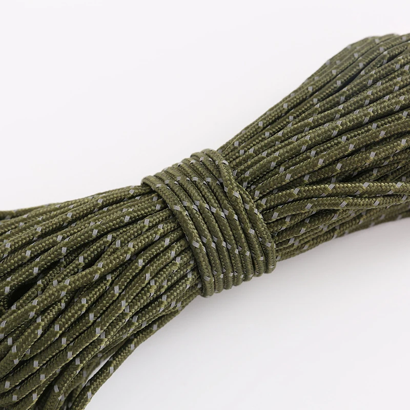 20m 3mm Reflektierendes Paracord Zeltseil Camping Markisenleine Abspannleine – Detail 9