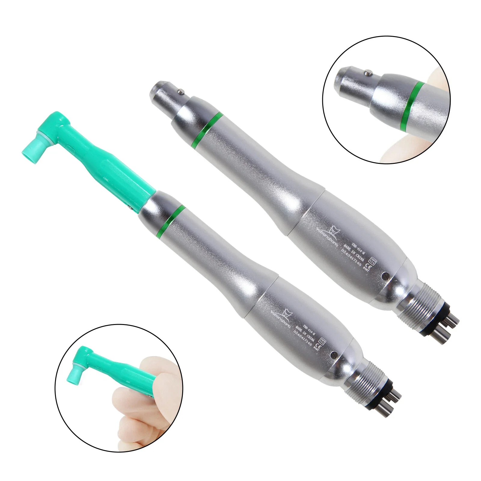 360° Swivel Dental Hygiene Prophy Handpiece Air Motor 4 Holes With 4:1 Nose Cone