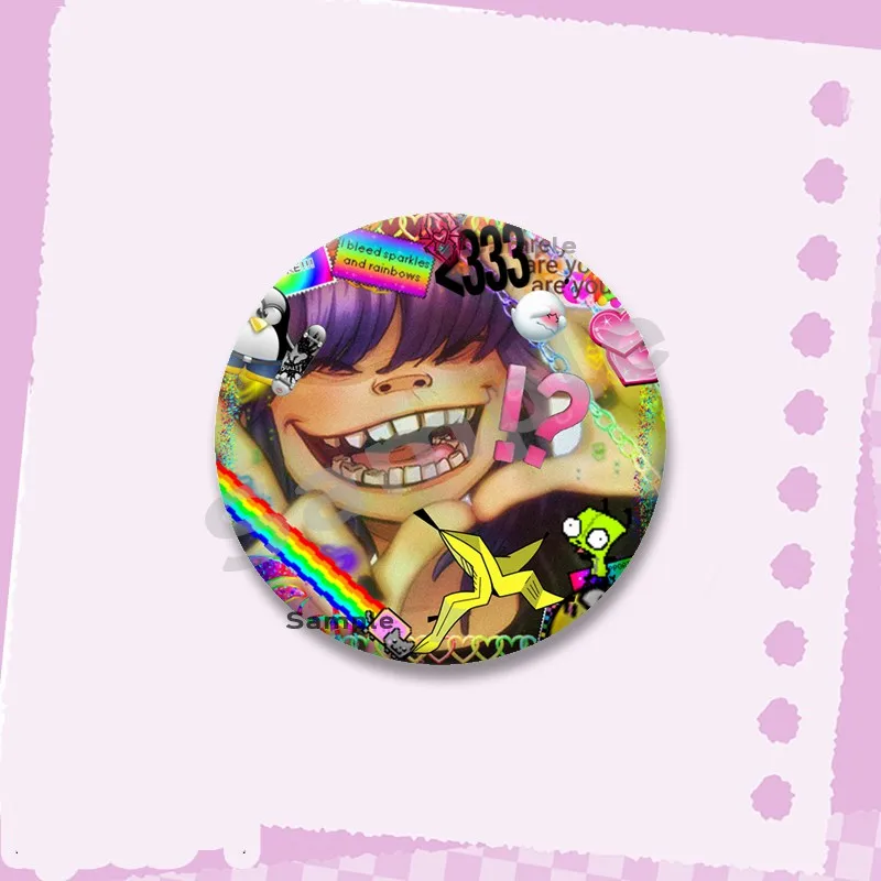 Rawr Xd Ästhetische Emaille-Pins Y2K Lustige Cartoon-Figuren Abzeichen Modeschmuck Accessoires Runde Snap-in Brosche für Rucksack – Detail 5