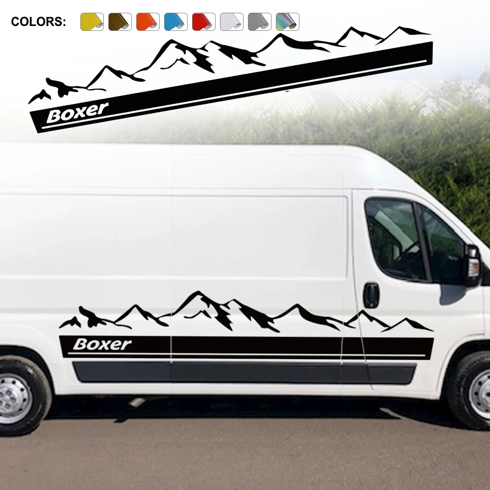 Car Stickers For Boxer III 3 Camper Van Decor Motorhome Graphics Mountain Style Kit Vinyl Decal Auto Tuning Accessories