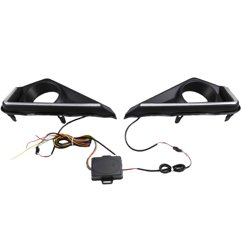 

AEF3-Для Toyota Avanza 2021-2023 Светодиодные дневные ходовые огни с желтым указателем поворота, бампер, крышка противотуманной фары DRL