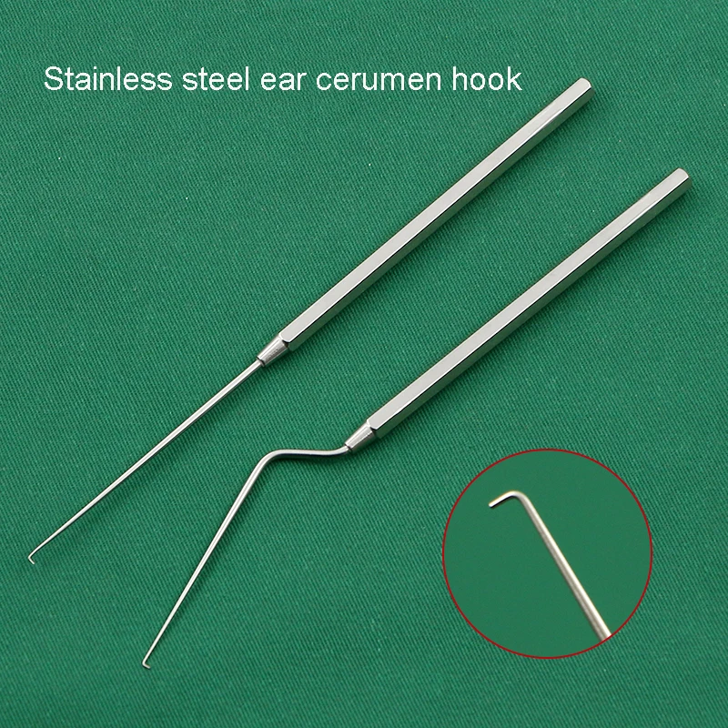 Cerumen ตะขอหูหยิบตะขอเหล็กผู้ใหญ่ตะขอเกี่ยวหูเข็ม Professional หูหยิบเด็กเด็ก Doctor Hard earwax เครื่องมือ