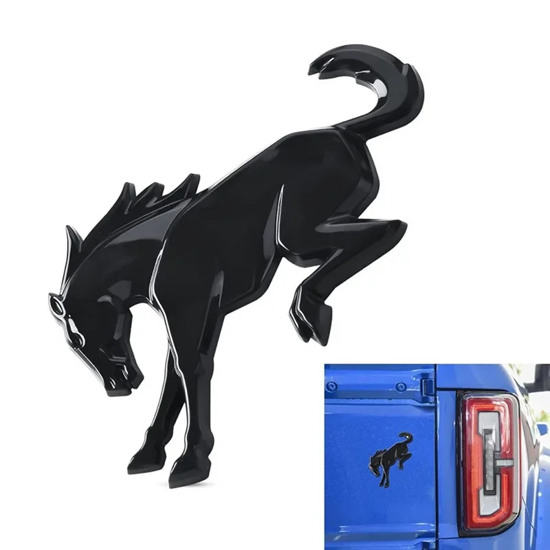 1PC New ABS 3D Horse Sticker for Ford Bronco Tailgate Letter Emblem Exterior Modification Badge