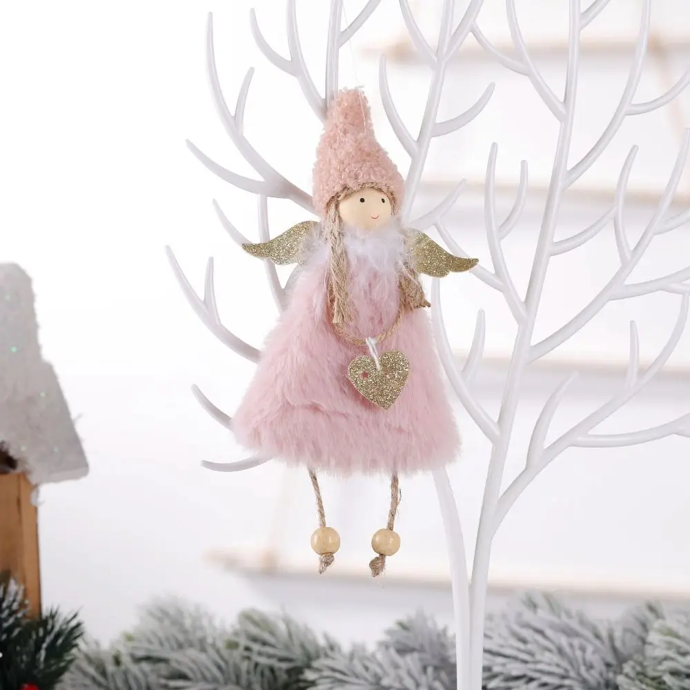 

Cute Xmas Tree Hanging Ornaments Durable Plush Fashionable Angel Doll Pendant Angel Doll Plush Gauze Skirt Angel New Year