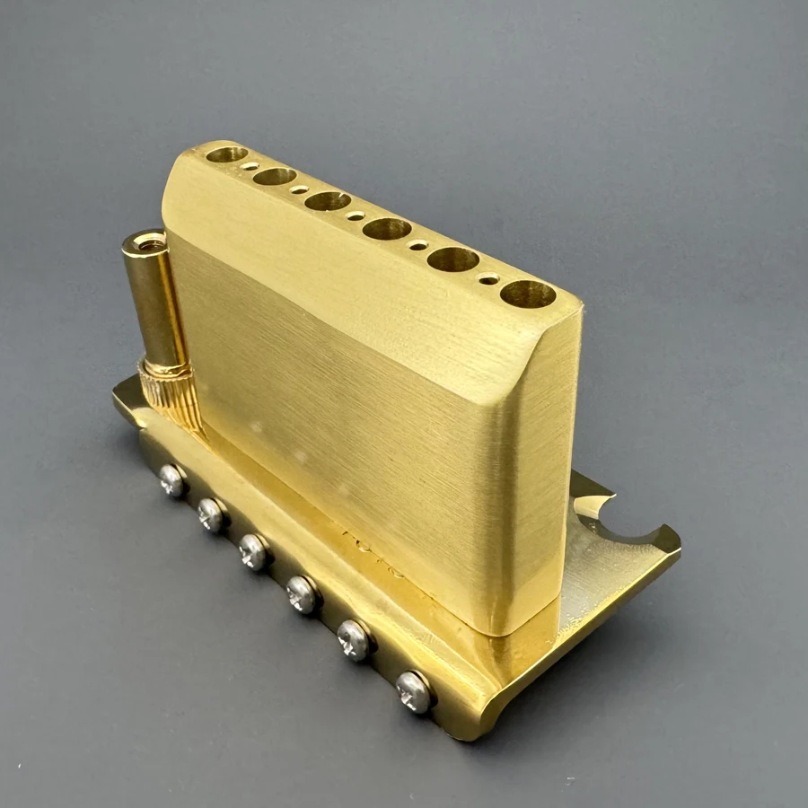 

510 Двухточечный гитарный тремоло-бридж из латуни с золотисто-хромированным покрытием для гитар Suhr Strato