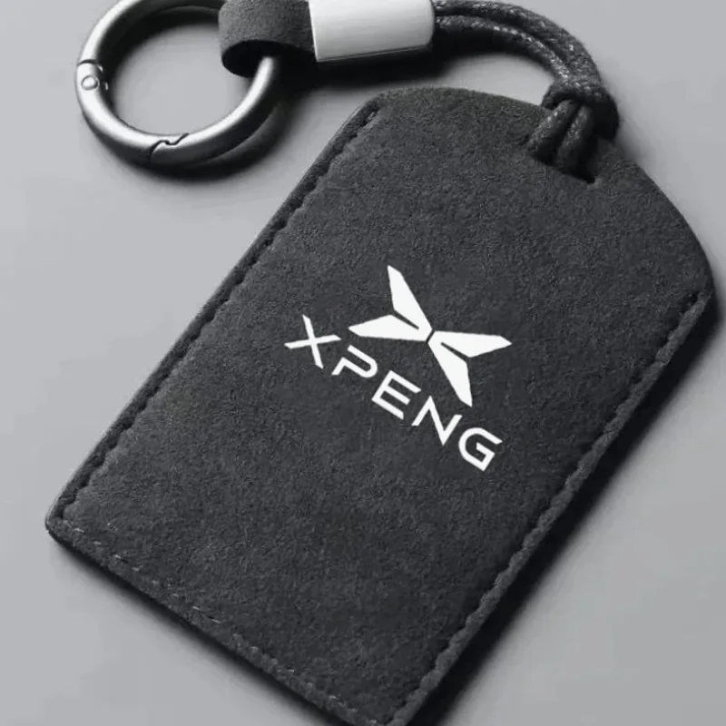 Car Key Card Pouch Smart Key Card Protector Car Key Card Case Suede Leather For XPENG G6 G9 P7+ X9 G7