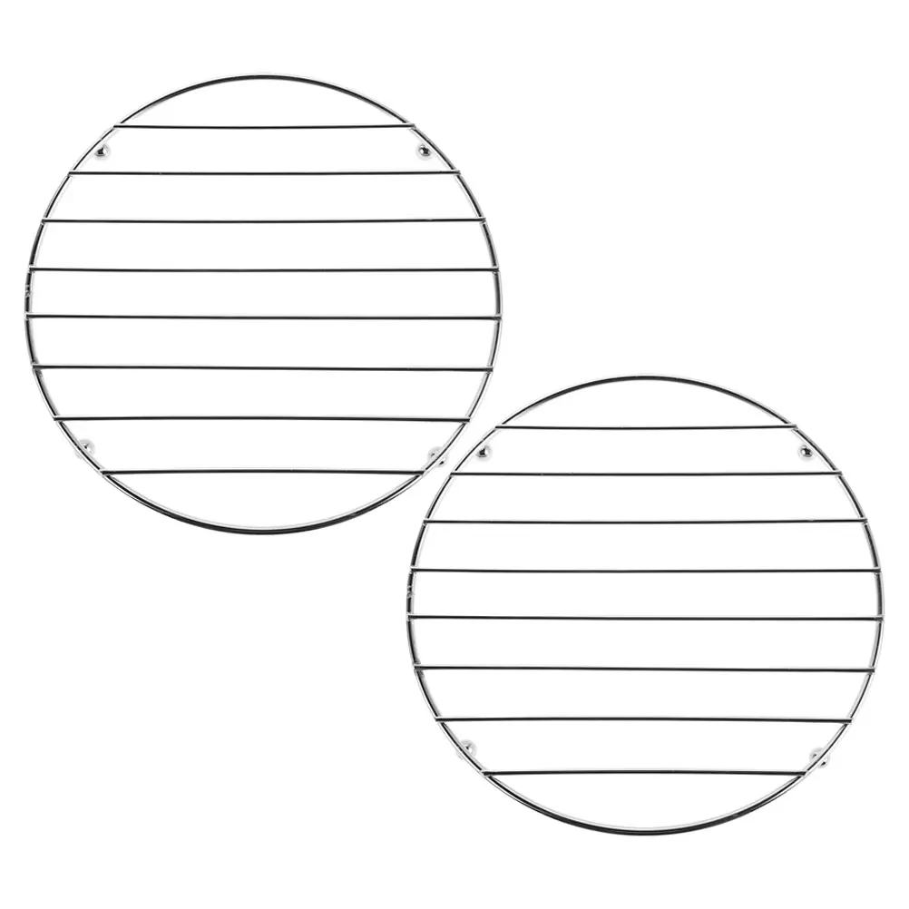 

2 Pcs Wrought Iron Heat Proof Mat Countertop Protector Dining Table Trivet Hot Cookware Holder Casserole