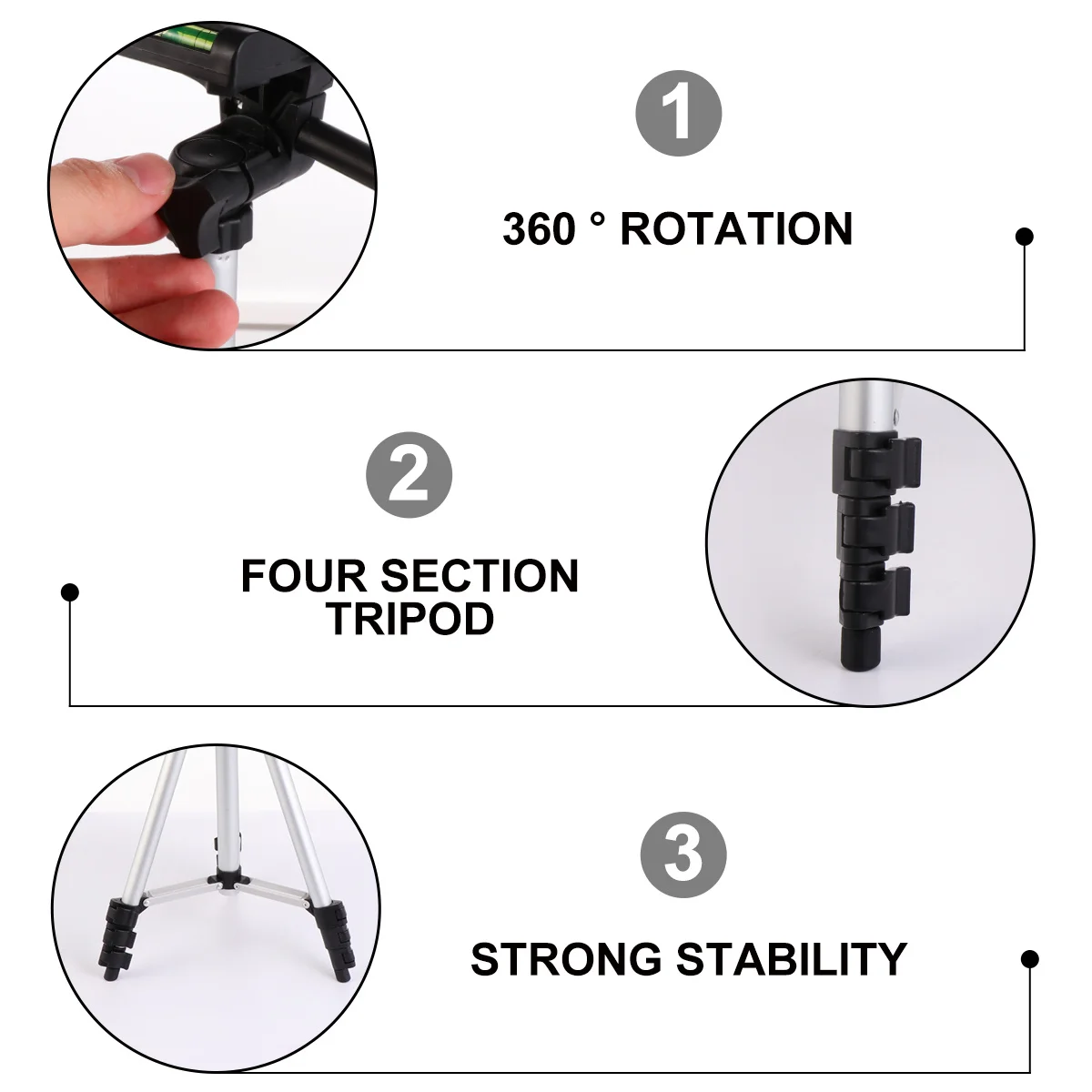 

Portable Lightweight Travel Tripod Adjustable Smartphone Tripod for Camera Video Photography Streaming Stand for Dslr Telescope