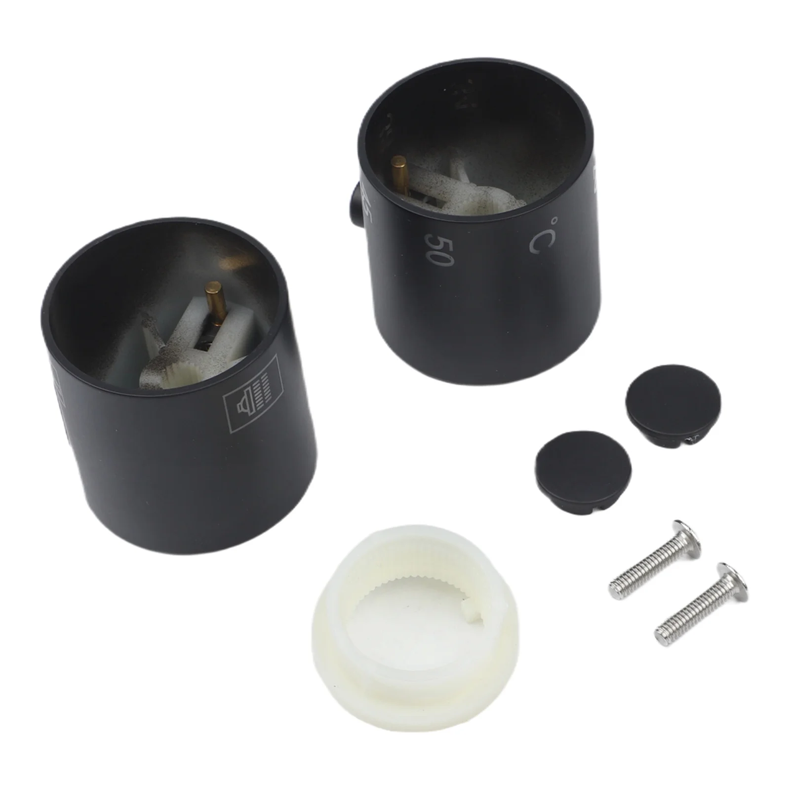 For Thermostatic Faucet Knob Handle Intended for Round Rod Valves with Top and Bottom Water Outlet Configuration