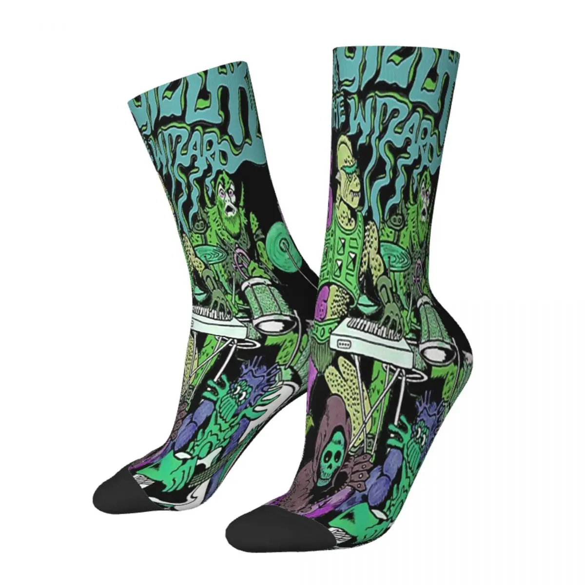 

THE LIZARD WIZARD Socks Male Mens Women Autumn Stockings Printed