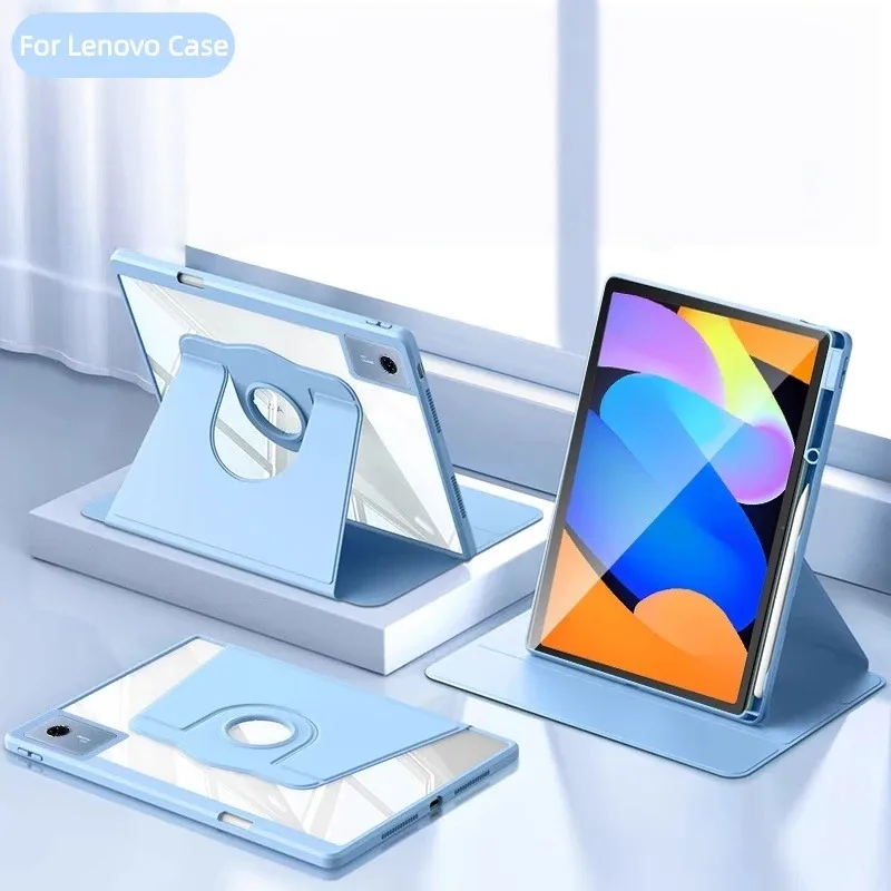 

Чехол для Lenovo Xiaoxin Pad 2025 11 дюймов 360 ° Кожаный чехол для планшета с вращающейся умной откидной подставкой, чехол для idea tab 11, TB336ZU