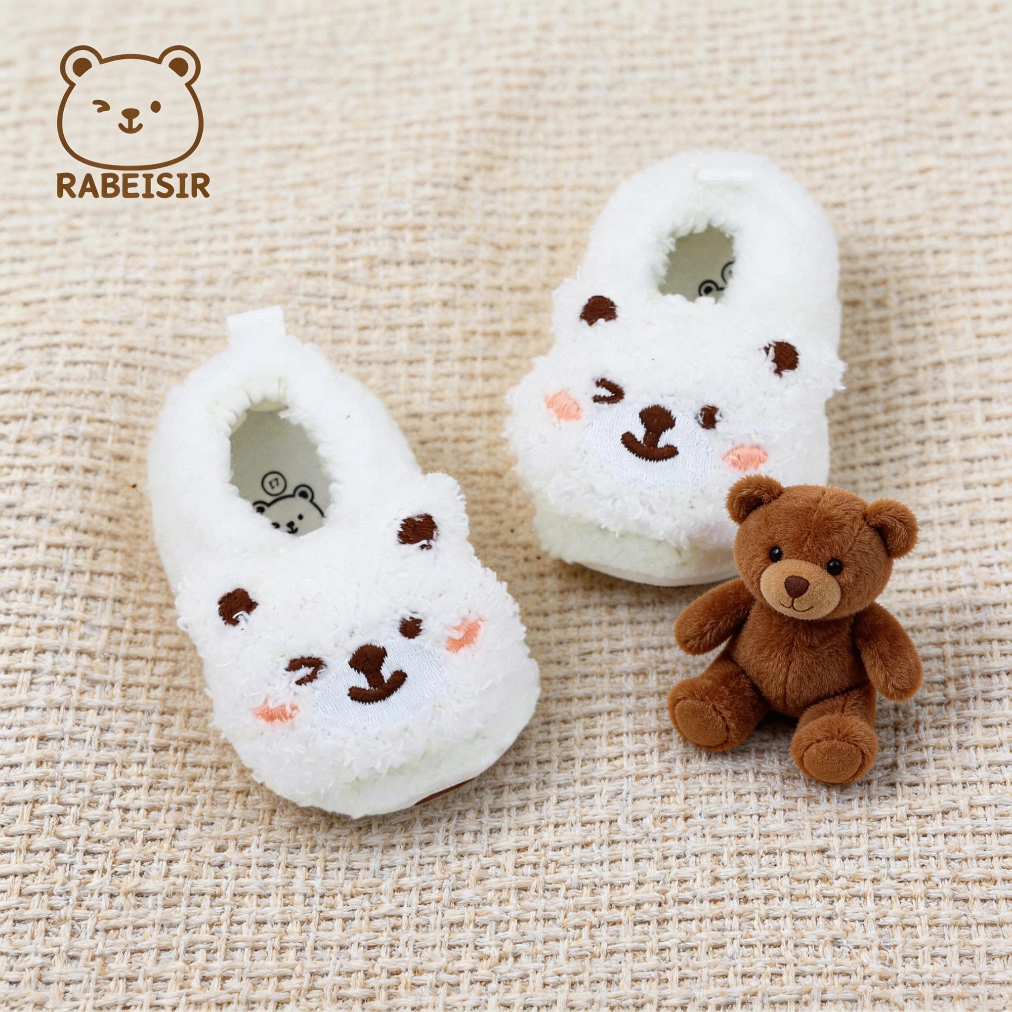 Autumn and winter baby shoes, baby walking shoes, soft soles, comfortable and warm, 0-6-12-18 months baby floor shoes