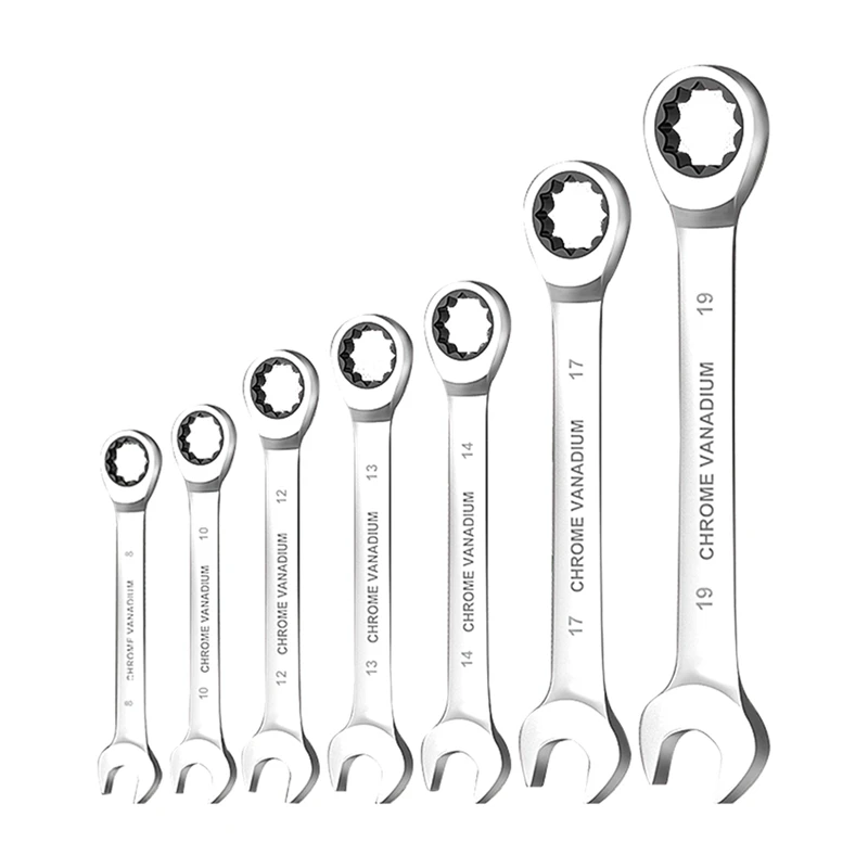 Movable-Head Dual-Purpose Open-Ended Ratchet Wrench Multi-Function Quick Shaking Wrench