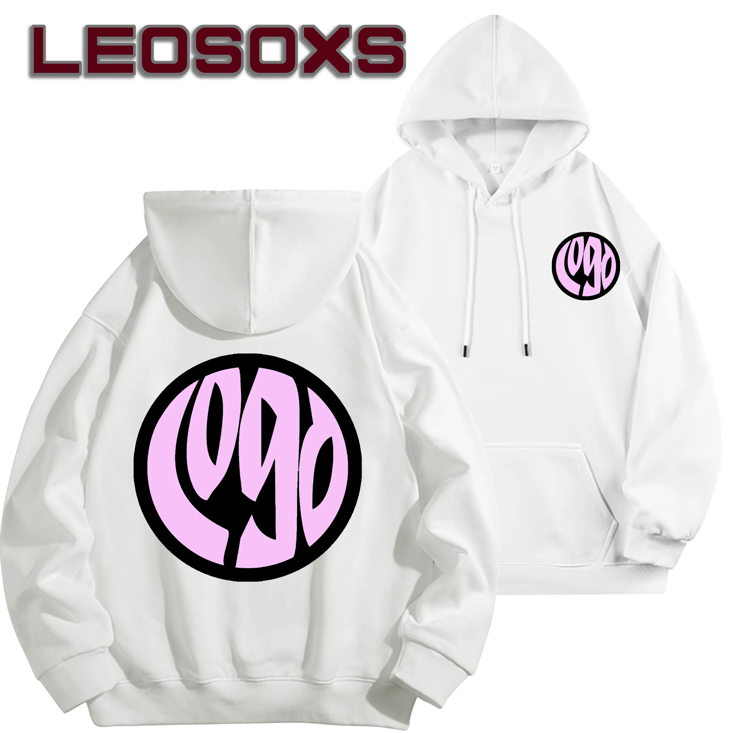 شعار مخصص DIY من القطن الخالص للخريف والشتاء موضة غير رسمية للرجال والنساء بأكمام طويلة بلوزات سوداء بقلنسوة