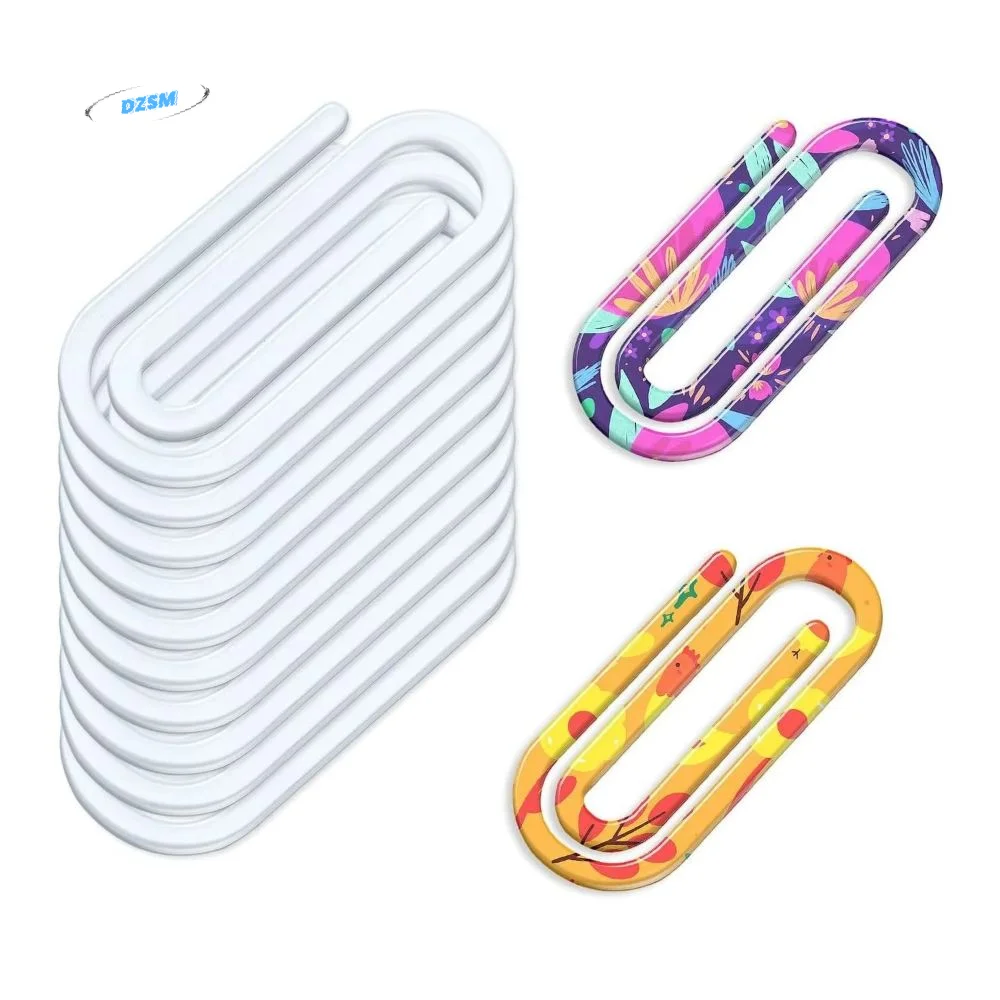 

10Pcs Acrylic DIY Bookmarks Sublimation Blanks Transparent Acrylic Paper Clips Ornaments Clear Unfinished Bookmarkers