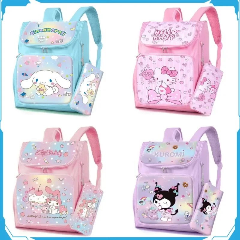 

Sanrio Children's Backpack Student Travel Picnic School Bags Pencil Case Classes Laptop Cartoon Knapsack Girls' Holiday Gifts