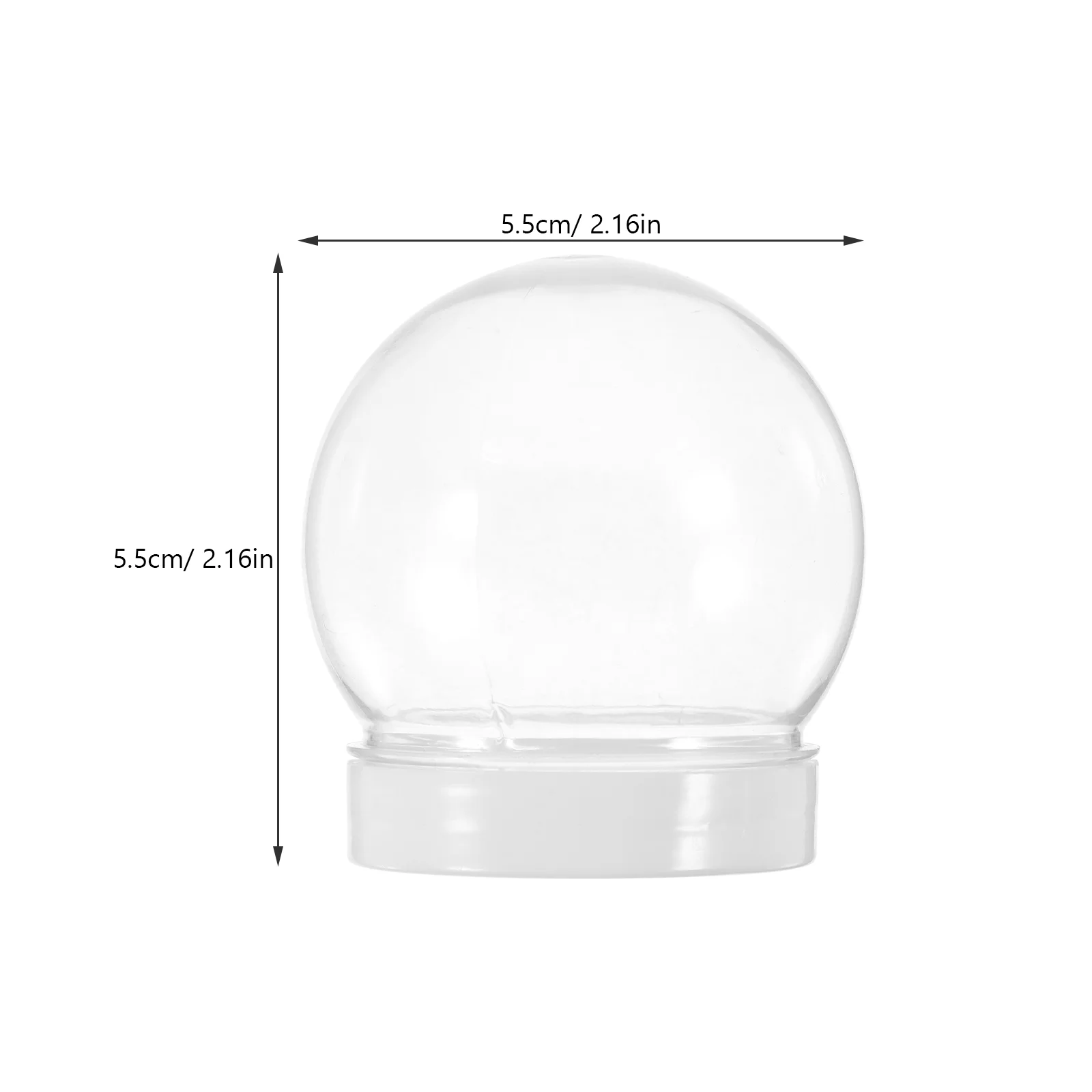 20 Pcs Empty Snow Globes for Crafts Transparent Jar Plastic Sweet Jars Lovers Food Containers with Lids Xmas Cookie