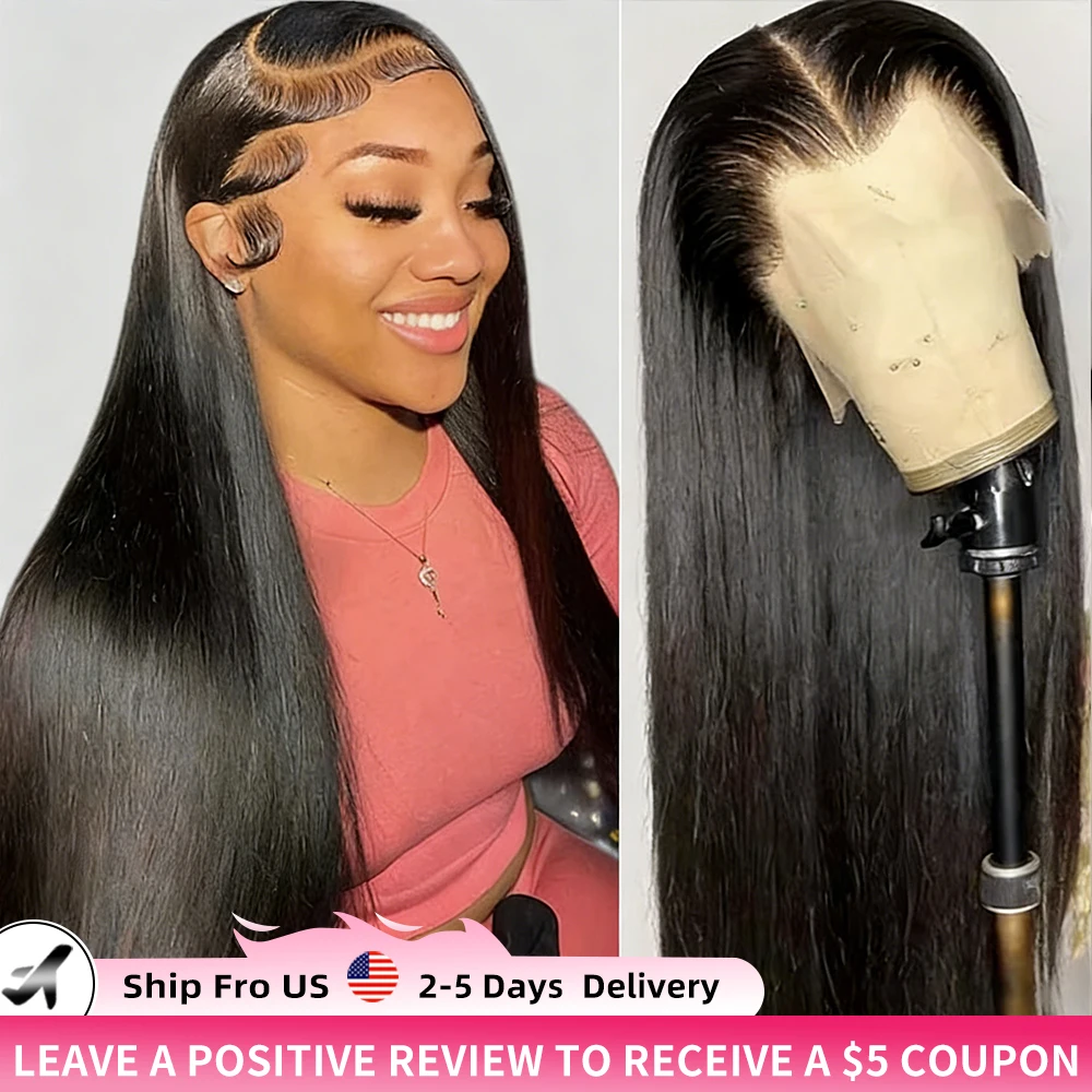 32 40 بوصة العظام شعر مستعار مستقيم شعر الإنسان 13x6 HD الدانتيل الباروكات الأمامية 250% البرازيلي قبل قطعها 360 شعر مستعار بشري دانتيل كامل