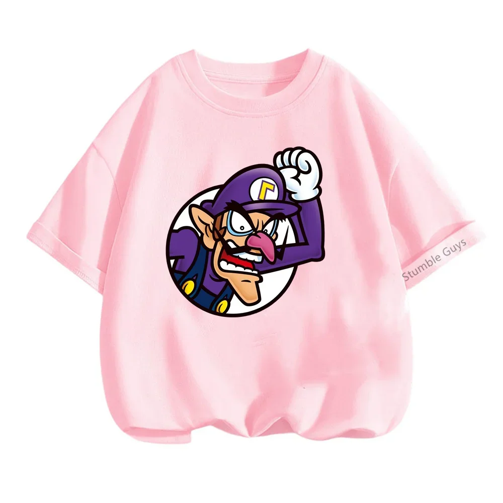 Casual Game Super Mario bros T-shirt Kids Harajuku Tops Fashion T-Shirt 3-14y Boys Clothes Girls Summer Teen Short Sleeve Tee