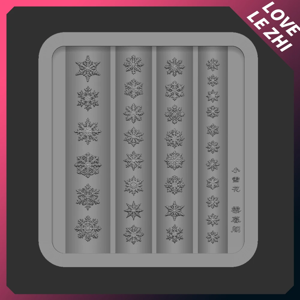 

1Pc Kawaii Winter Small Snowflake 3D Silicone Mold Nails Art Decoration Diy Design Nails Art Carving Mold Christmas Present