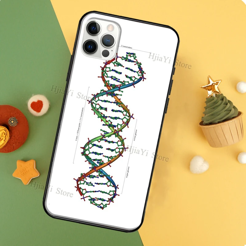 Retro DNA Science Illustration Soft Cover For Apple iPhone 11 14 12 Pro Max 13 mini SE 2020 X XR XS Max 7 8 Plus Phone Case