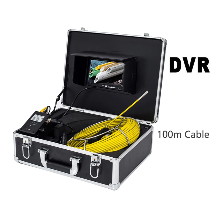 100m DVR Video Sewer Drain Pipe Duct Blocked Inspection Camera Endoscope