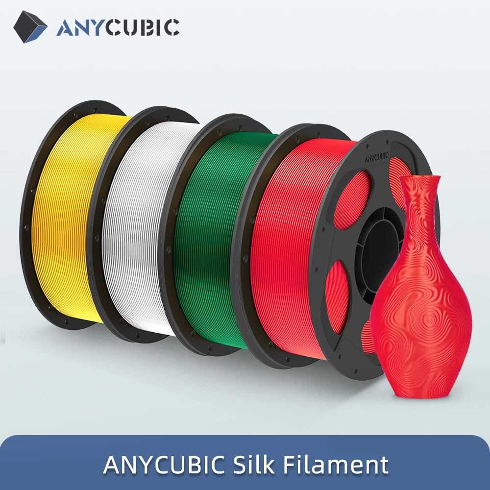 

ANYCUBIC Silk Filament PLA 3D Printer Printing Materail Silk Luster Texture Christmas Gift Toy Filament For S1C Kobra 3 Combo