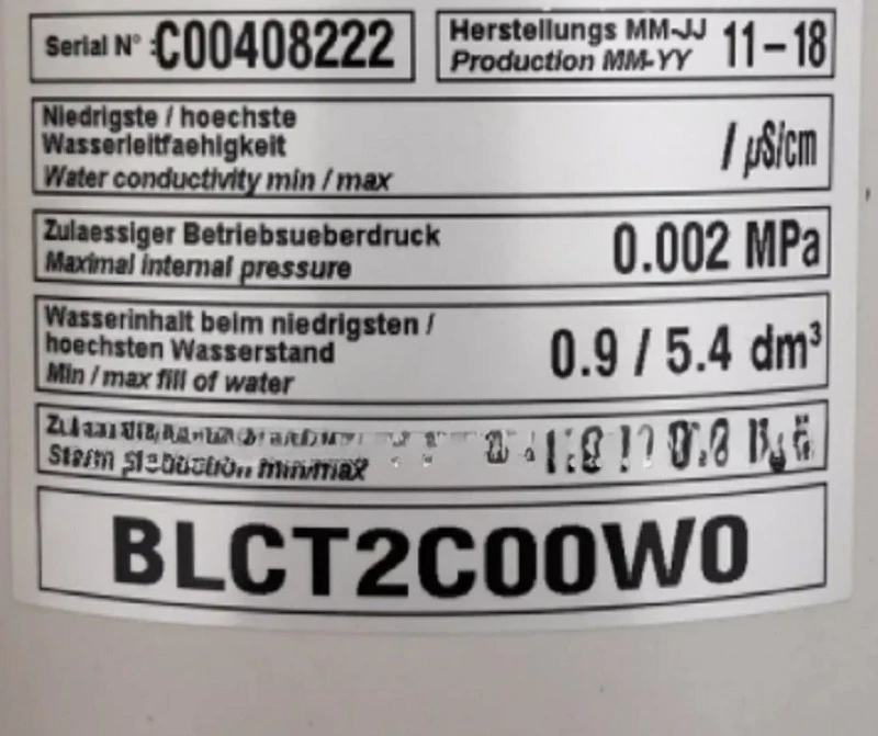 Compressor accessories humidification bucket BLCT2C00W0/BLCT2COOWO 8KG screw wiring BLCT1L00W0
