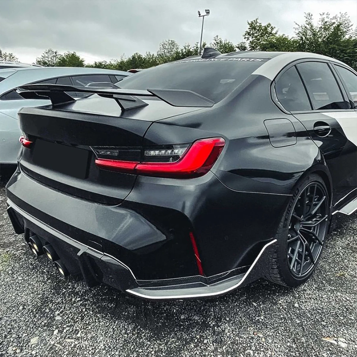 Magickit الجناح الخلفي الذيل لسيارات BMW M3 G80 سيدان G82 M4 كوبيه 430i M440i 2020 2021 2022 GT نمط سقف الجذع المفسد الشفاه لامع أسود