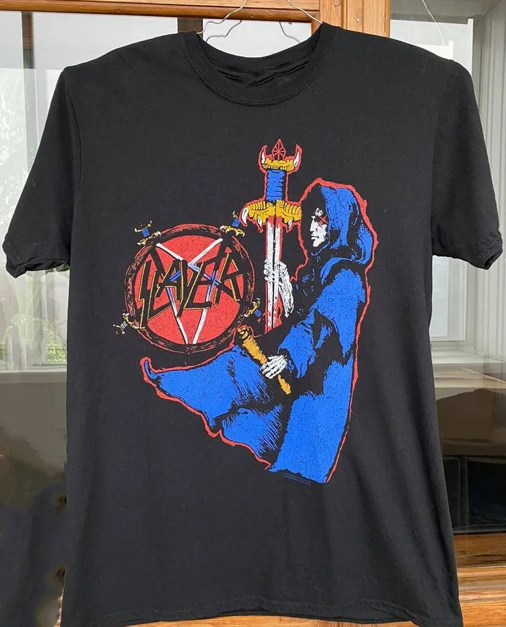 

Vintage Slayer Band T Shirt For Fans Cotton Black Full Size Mm1473