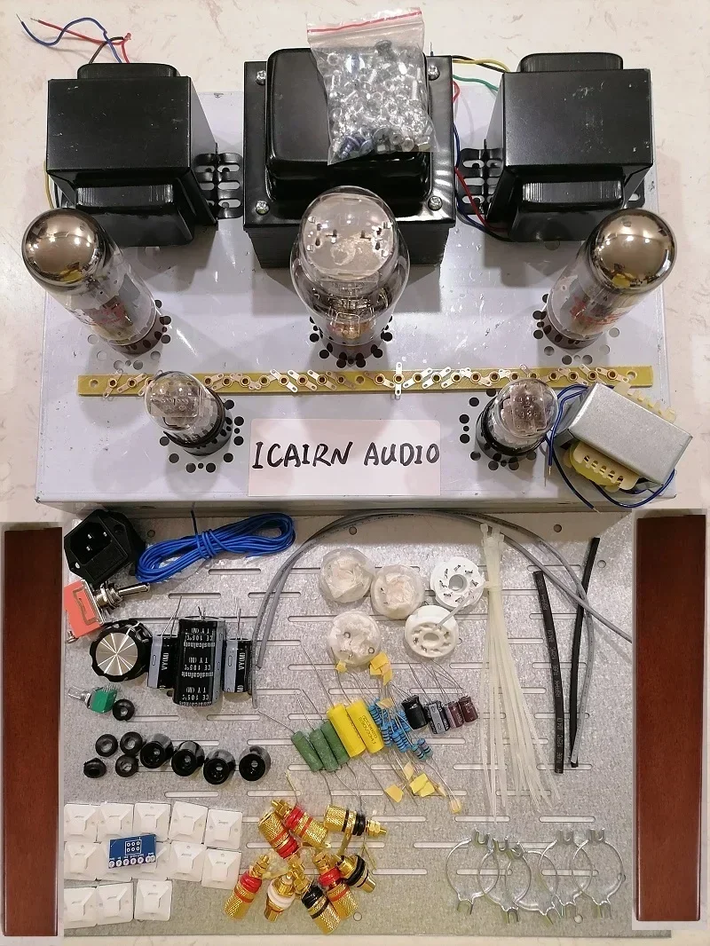 2020 Nobsound Home Audio Single End 5U4G+EL34-B+6H9C Tube Amplifier DIY Kits Stainless Steel Case Power Ouput 13W*2 AC110V/220V