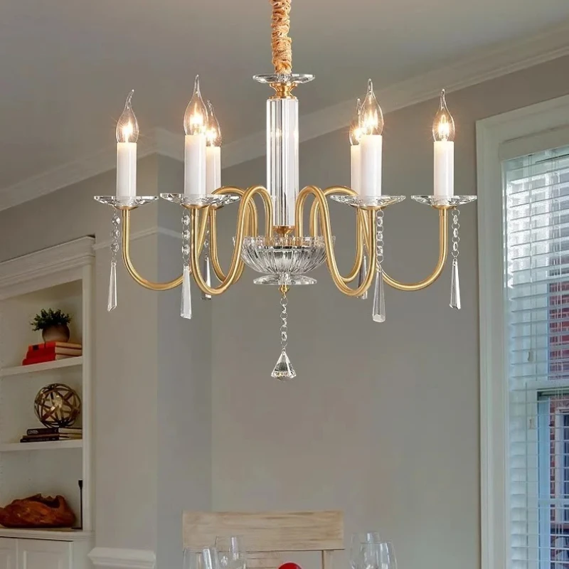 

Хрустальная подвесная люстра MZISOSOD для спальни, гостиной, столовой, домашнего декора, современная минималистичная люстра для французского интерьера