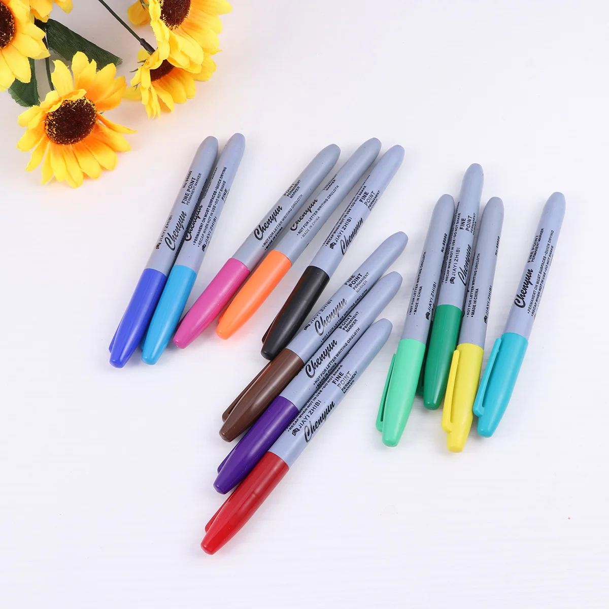 

12-цветный водонепроницаемый маркер для кожи, бескислотные быстросохнущие аксессуары для татуировки, портативный красочный маркер для рисования