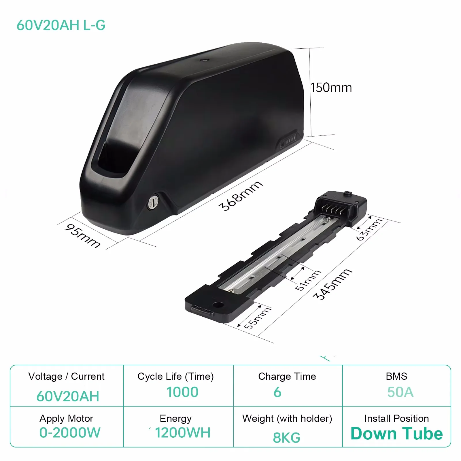 52V 25AH Polly Batterij 21700 Elektrische Fiets 48V 36V 25AH Downtube Jumbo Polly Batterijpakket voor Scooter 500W 750W 1000W 1500W Kit
