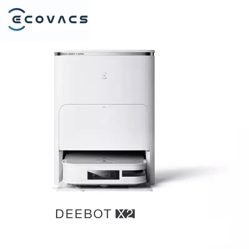 ECOVACS-DEEBOT X2 PRO Vacuum Cleaner, Square Sweeping Robot Hot Water Washing Mop, Hot Air Drying and Self-cleaning Integrated