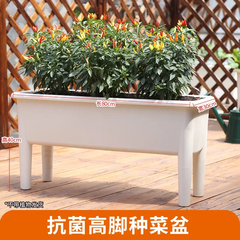 rectangular planting flower box living room simple wind flower pot planting strawberries