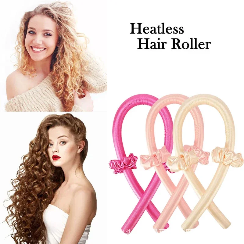 Heatless cabelo encrespadores para ondulação noturna, ferro Headband, preguiçoso encrespador, seda cabelo encrespador, cabelo curto longo, sem calor