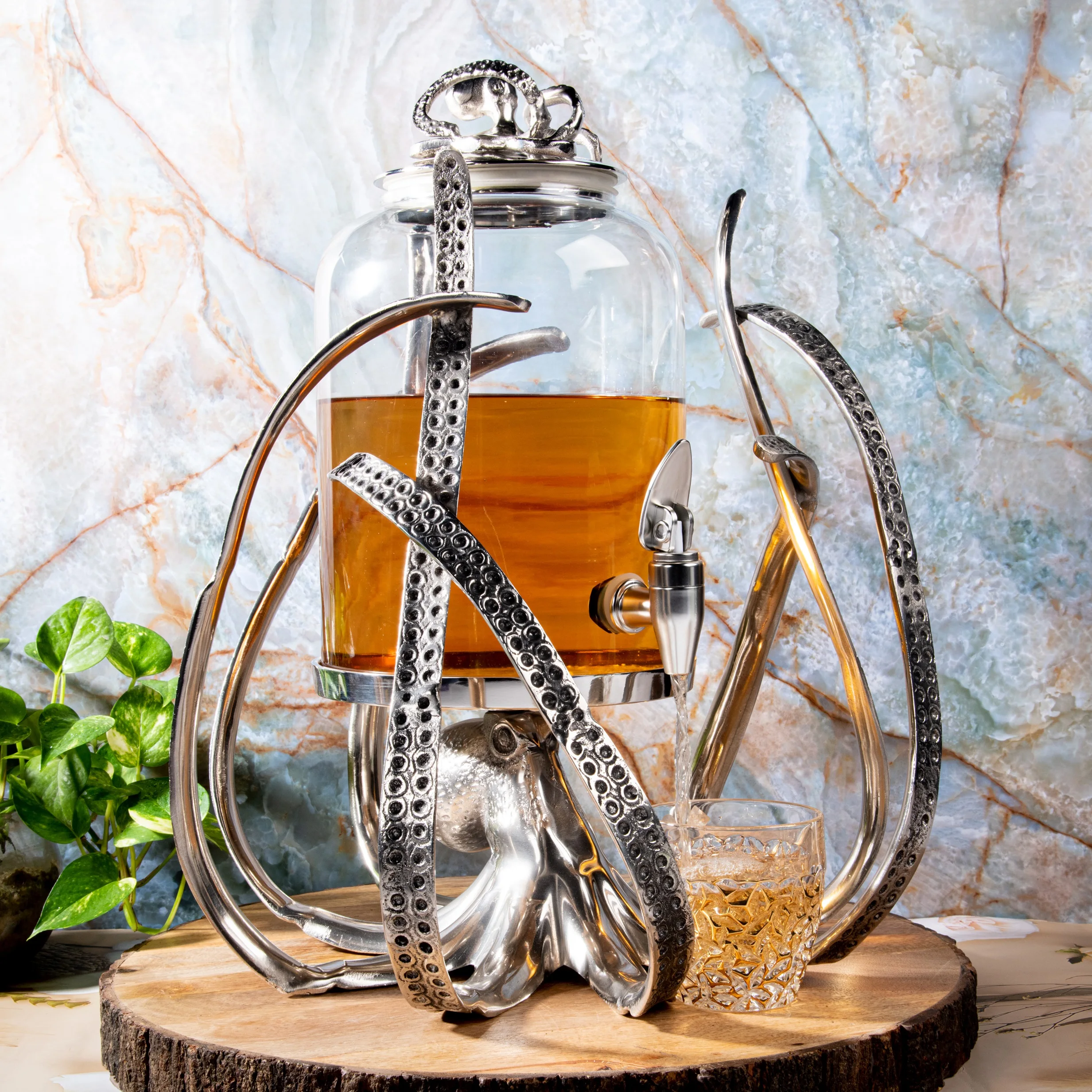 

Top Rated Supplier Beverage Dispenser Glassware Cocktail Dispenser Bar Accessories Octopus Beverage Dispenser Juice Container