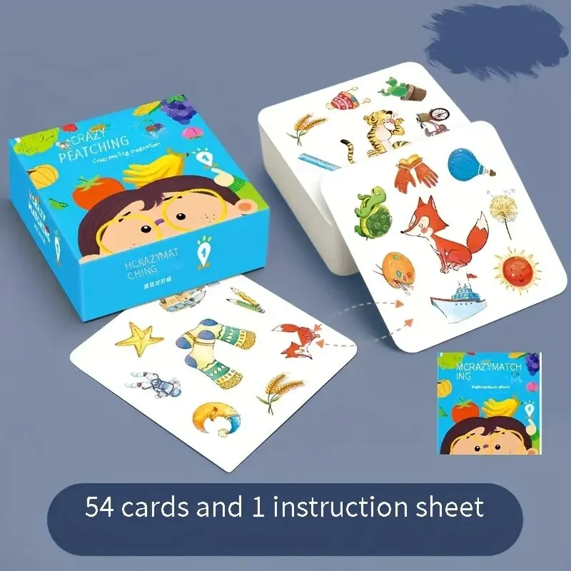 Kids Memory Matching Crazy Cards Toy Parent-child Interactive Cognition Games Early Educational Montessori Logical Thinking Toys