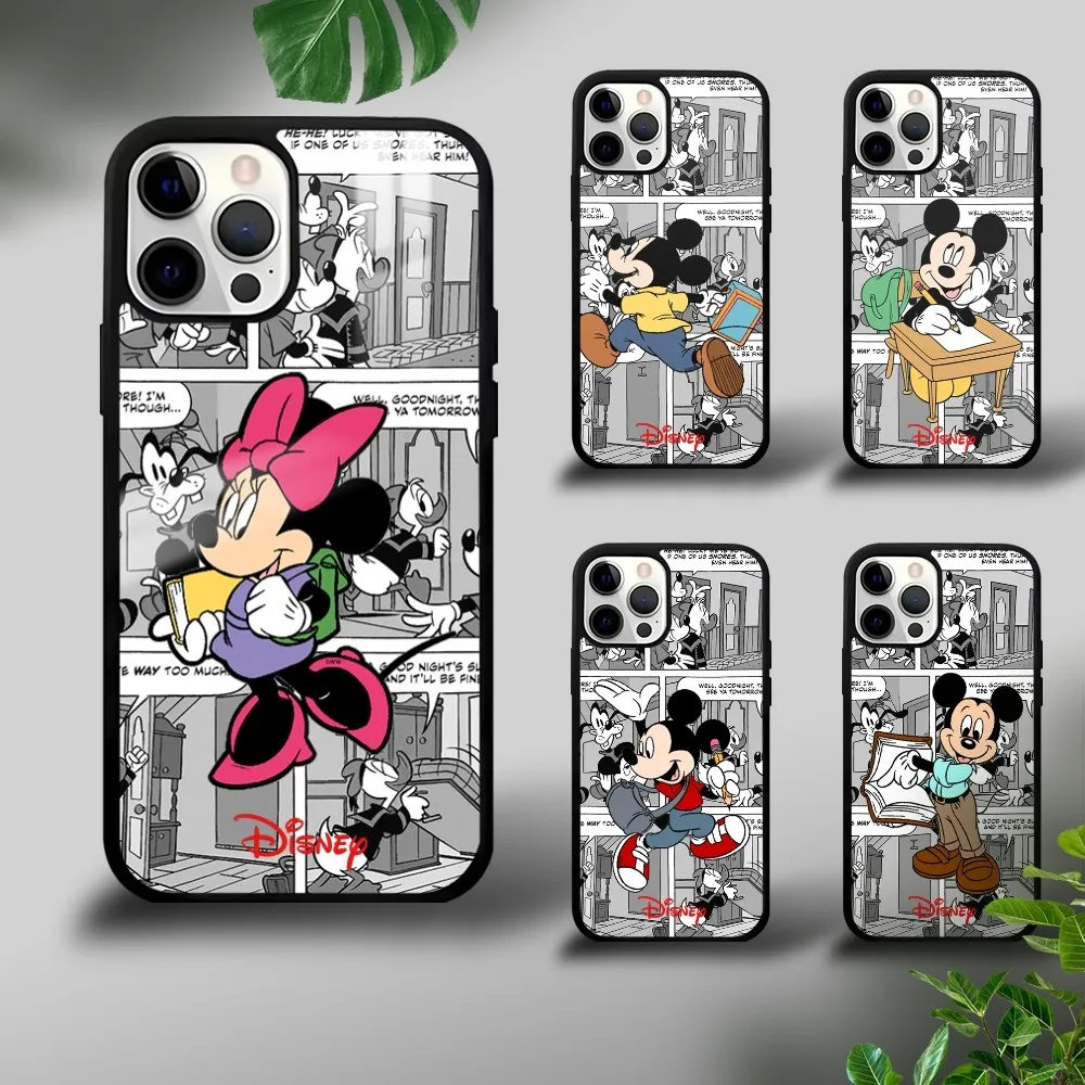 Mickey Mouse Back to School Phone Case For iPhone 16 15 14 13 12 11 Pro Xs Max Mini Plus Celulares Hard Funda