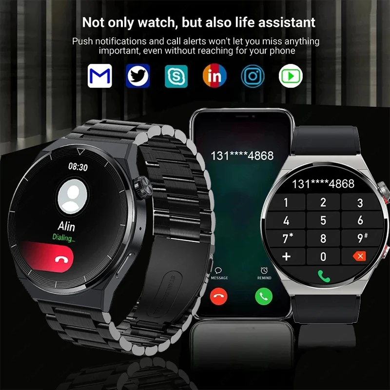 Imagem -05 - Pro Smartver para Homens Chamada Bluetooth Frequência Cardíaca Ip68 Impermeável Amoled Nfc Tela hd Huawei Xiaomi 390x390 2023 Gt3