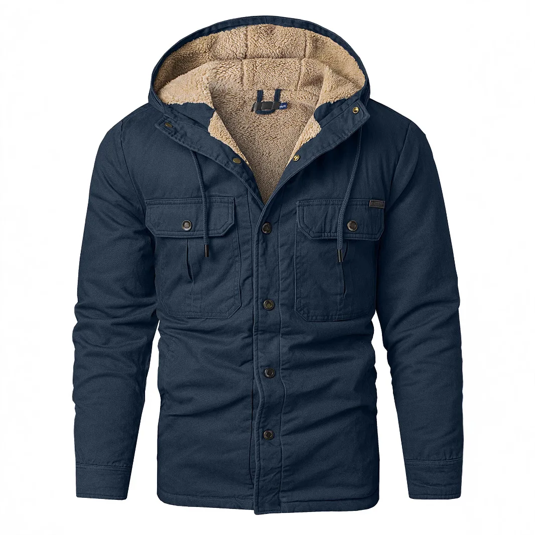 Chaqueta Invierno Vintage Hombre Felpa - close-up view