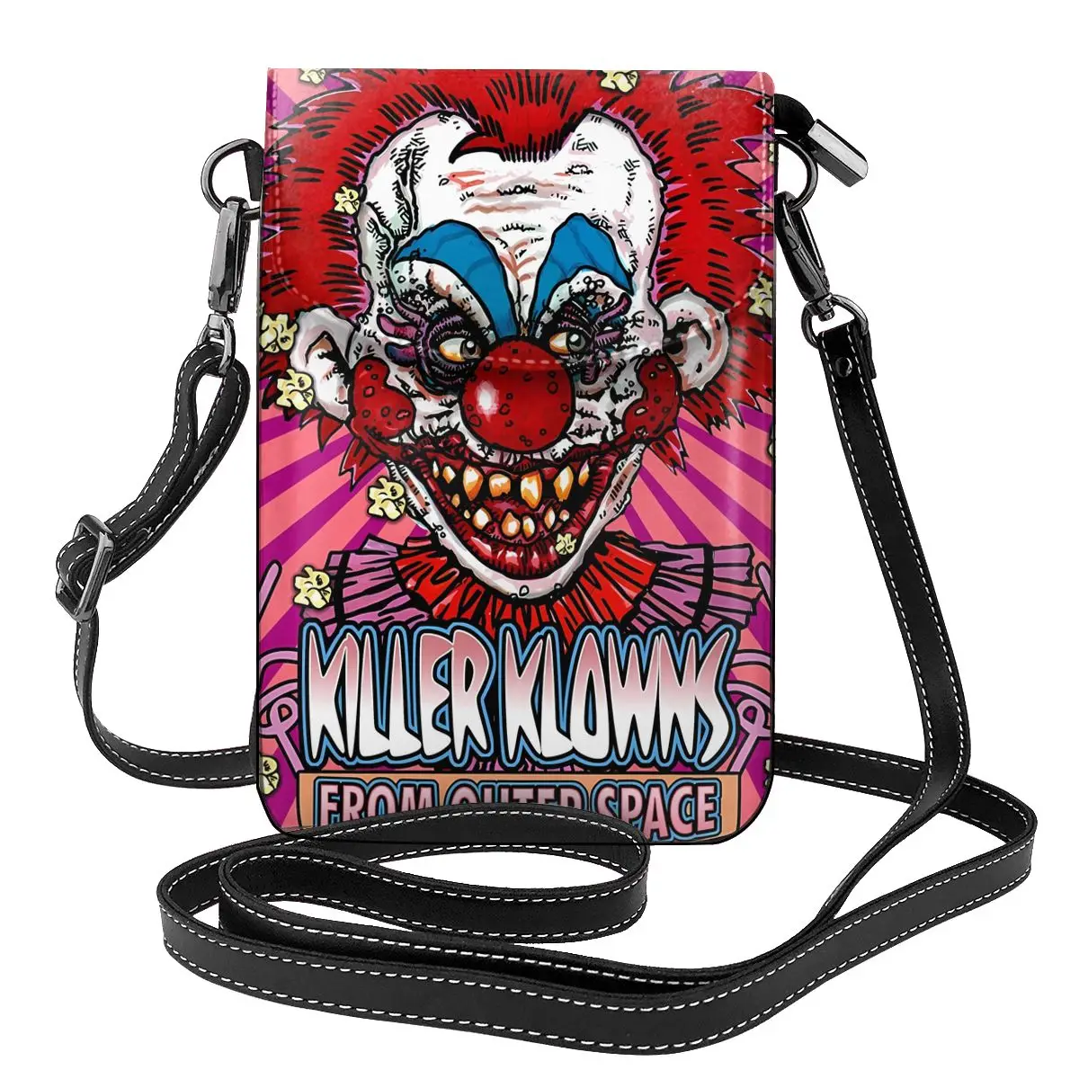 Killer Klowns From Outer Space Wax Shoulder Bag Horror Movie Gift Retro Women Bags Leather Travel Female Purse