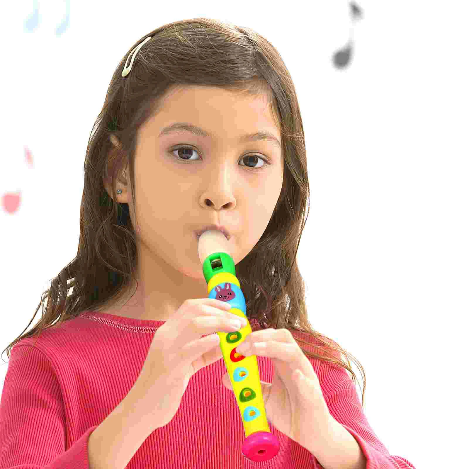 4 Uds. Instrumento Musical para niños, juguetes de plástico, instrumentos de flauta, clarinete escolar para niños