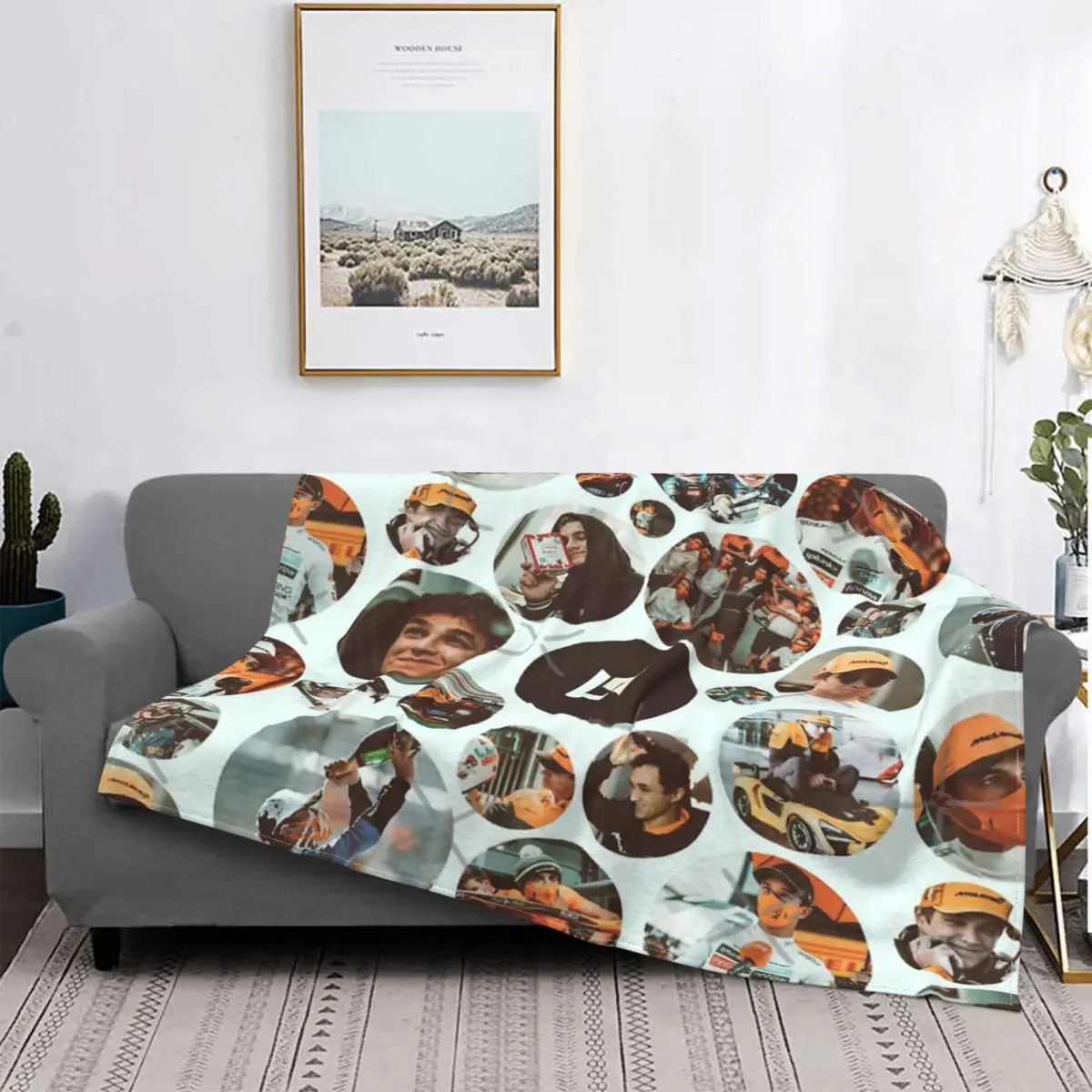 Lando Norris Collage 2020 Season Blanket Bedspread On The Bed Plush Soft Bed Blanket With Picture Throw Blanket