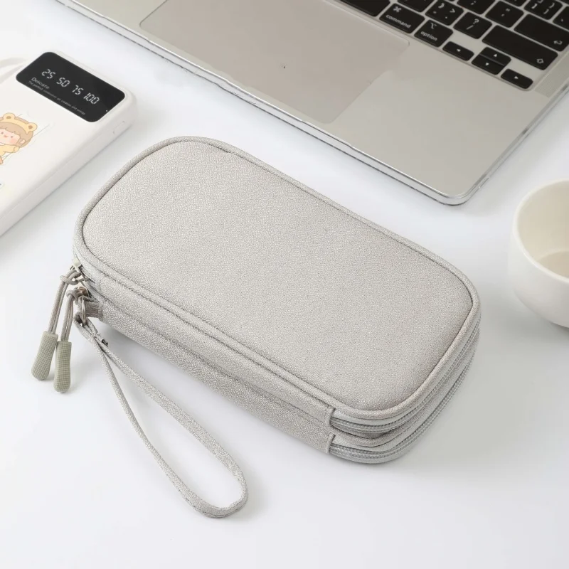 Travel Organizer Bag Cable Storage Organizers Pouch Carry Case Portable Waterproof Double Layers Storage Bags for Cable Cord image 2