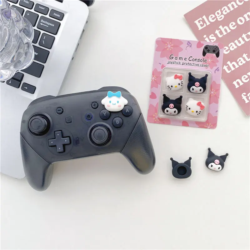Cartoon Soft Silicone Thumb Stick Grip Cap For Sony PS5 PS4 XBOX Switch Pro Gamesir Controller Joystick Cover Protector Case view 2